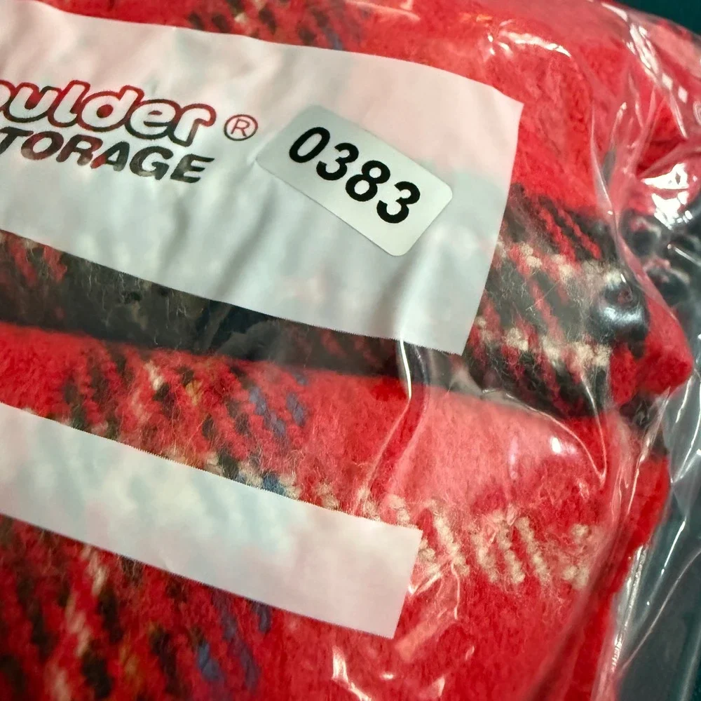 Red Tartan Plaid Scarf Fringe‎ Wool Blend Winter Warm Accessory